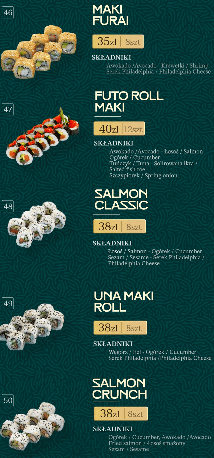 Danie sushi 10