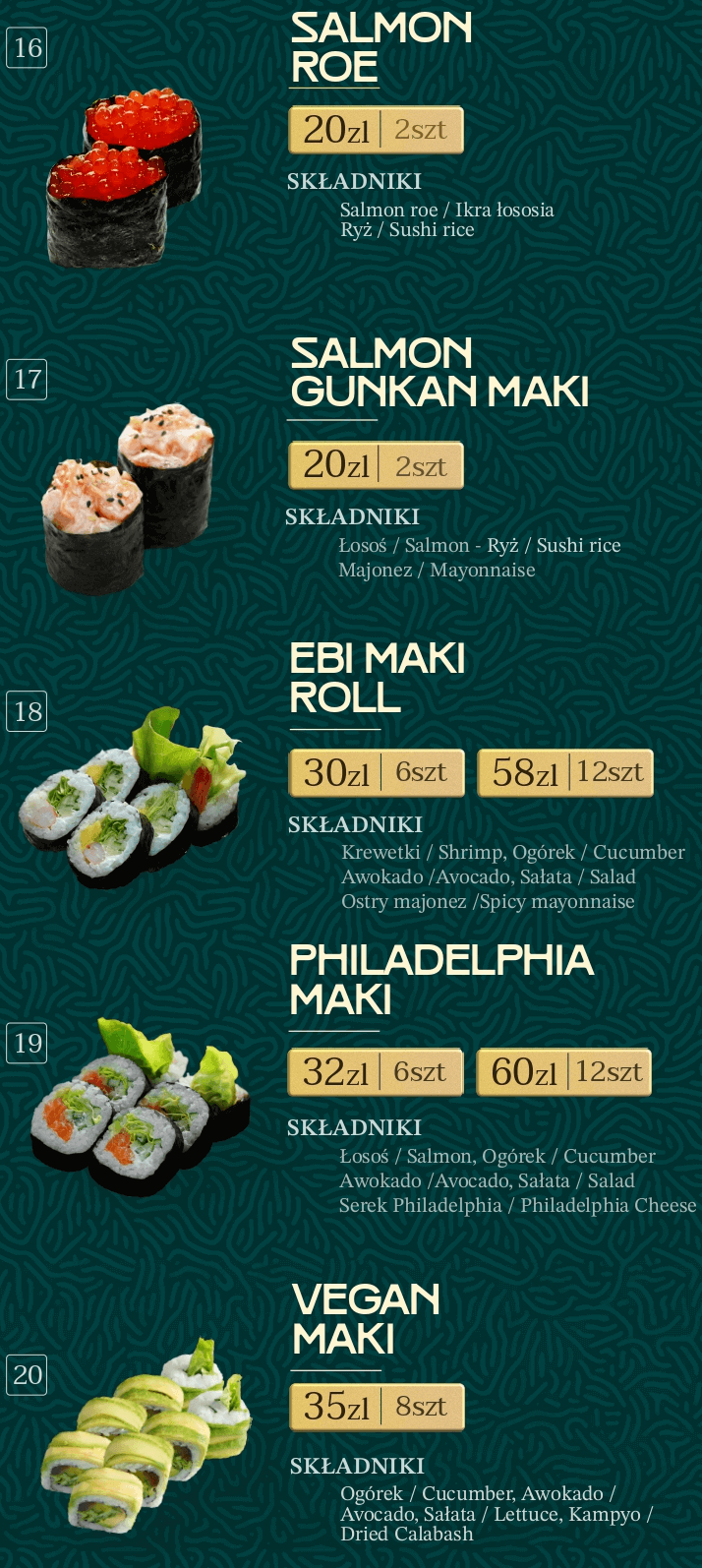 Danie sushi 4
